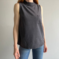 1980s USA Made Gap Faded Mock Neck Tank Top - THIS