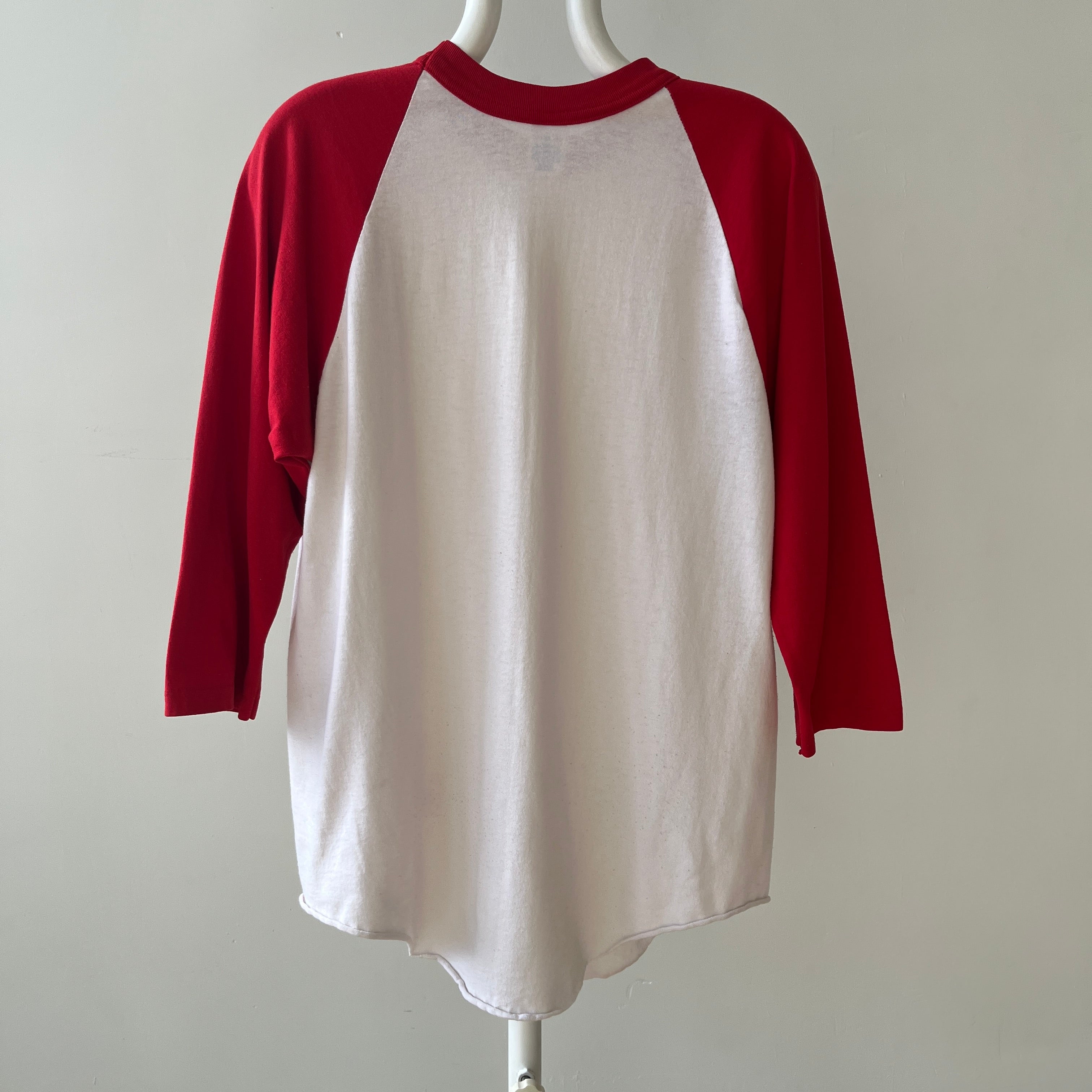 1970s/80s Red and White Three Quarter Sleeve T Shirt
