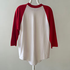 1970s/80s Red and White Three Quarter Sleeve T Shirt