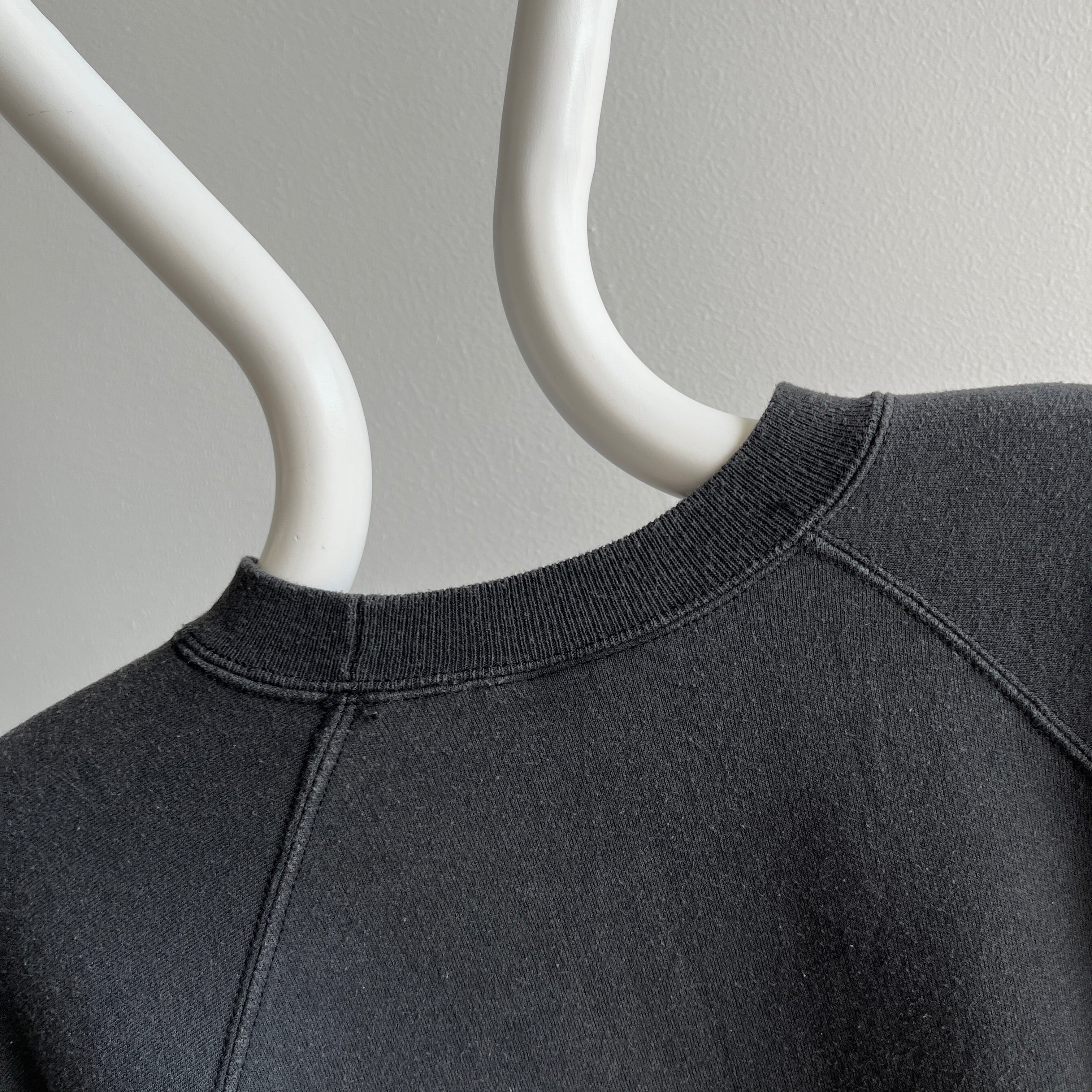 1990s Deep Gray/Faded Black Blank Sweatshirt