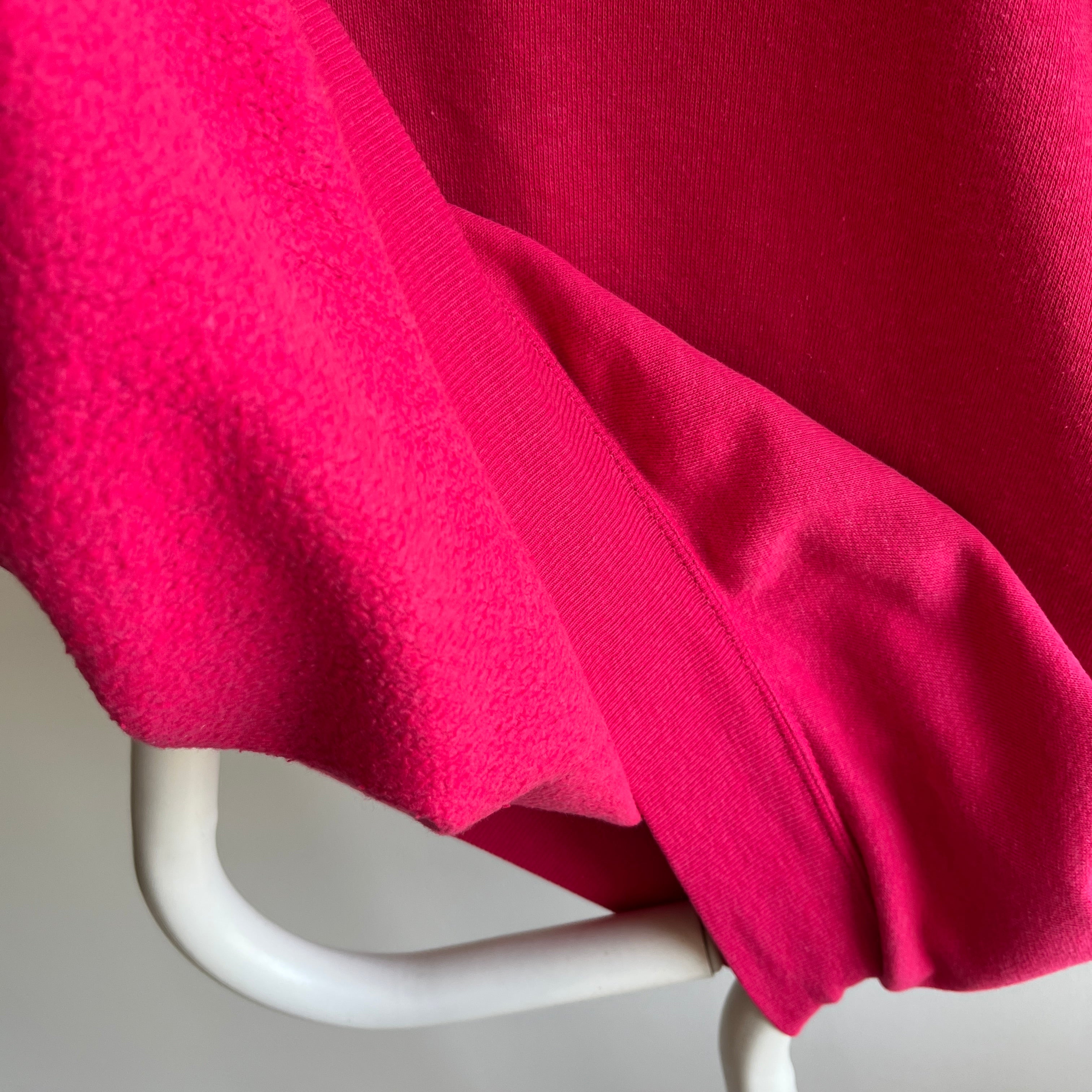 1980s Hot Pink Sweatshirt Dress By Bassett Walker - Oh My!