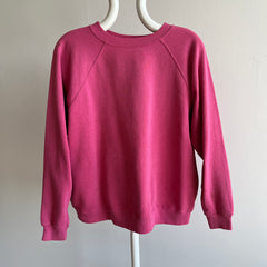 1990s Paint and Other Stained Blank Barbie Pink Sweatshirt by HHW