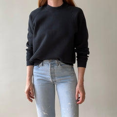 00s Heavy Weight Blank Black Sweatshirt par FOTL - Structuré