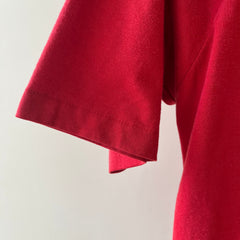 1970s Faded Red Short Sleeve Henley T Shirt