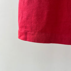 1970s Faded Red Short Sleeve Henley T Shirt