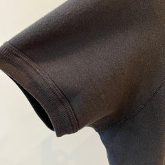 1980s Blank Black Short Sleeve Raglan Sweatshirt