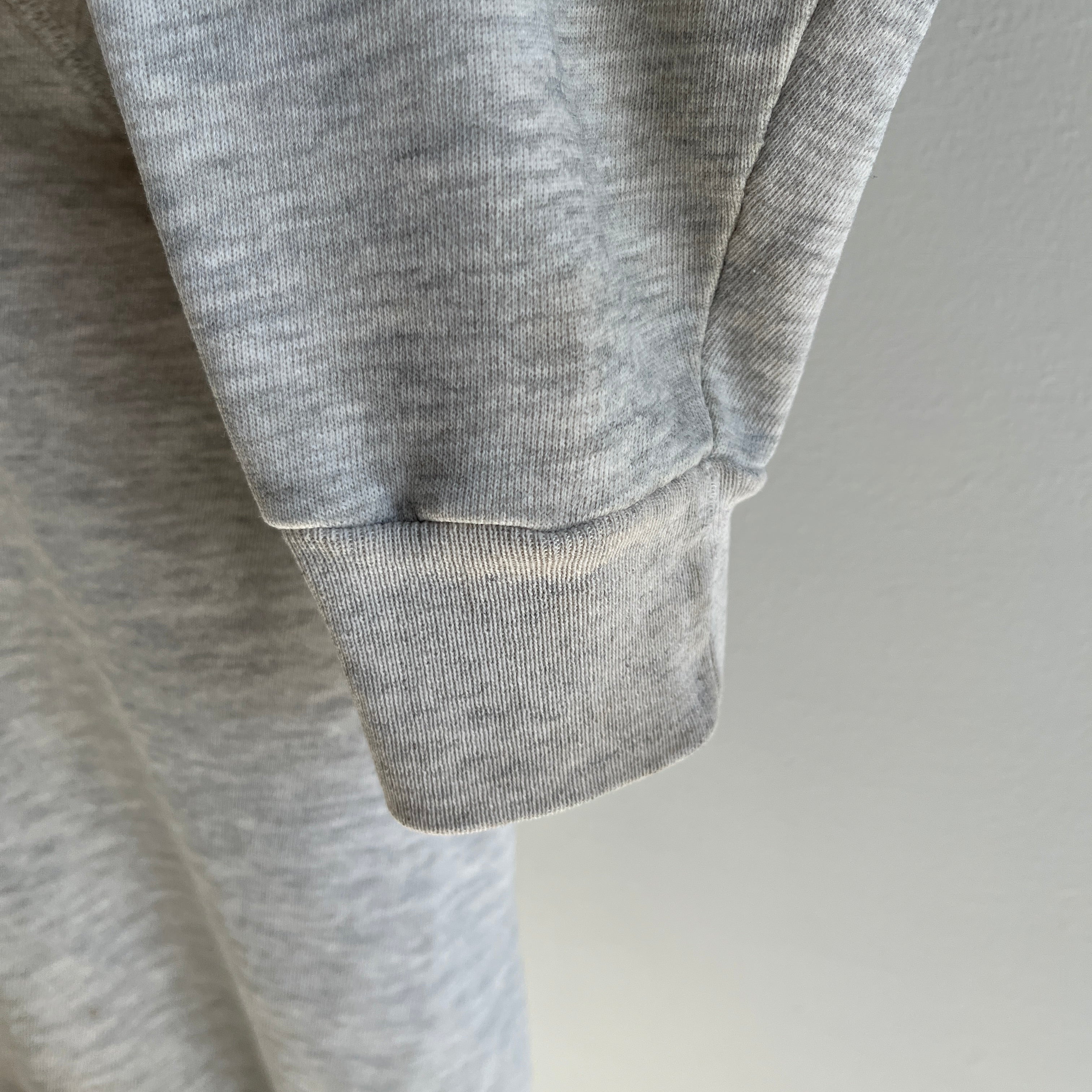 1980s Super Stained Blank Gray Sweatshirt (Feels Like a Bassett Walker)