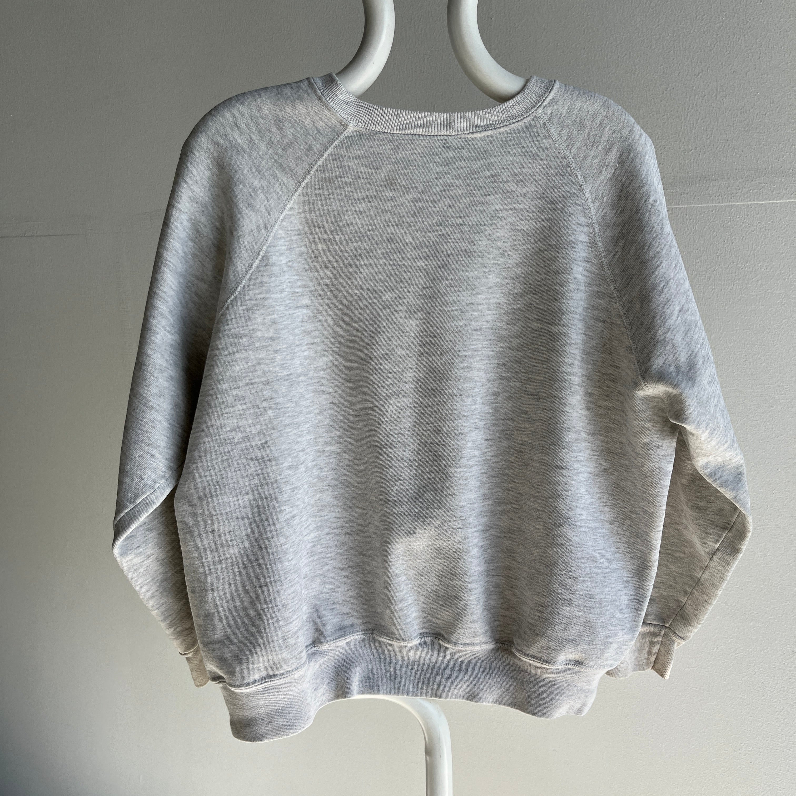 1980s Super Stained Blank Gray Sweatshirt (Feels Like a Bassett Walker)