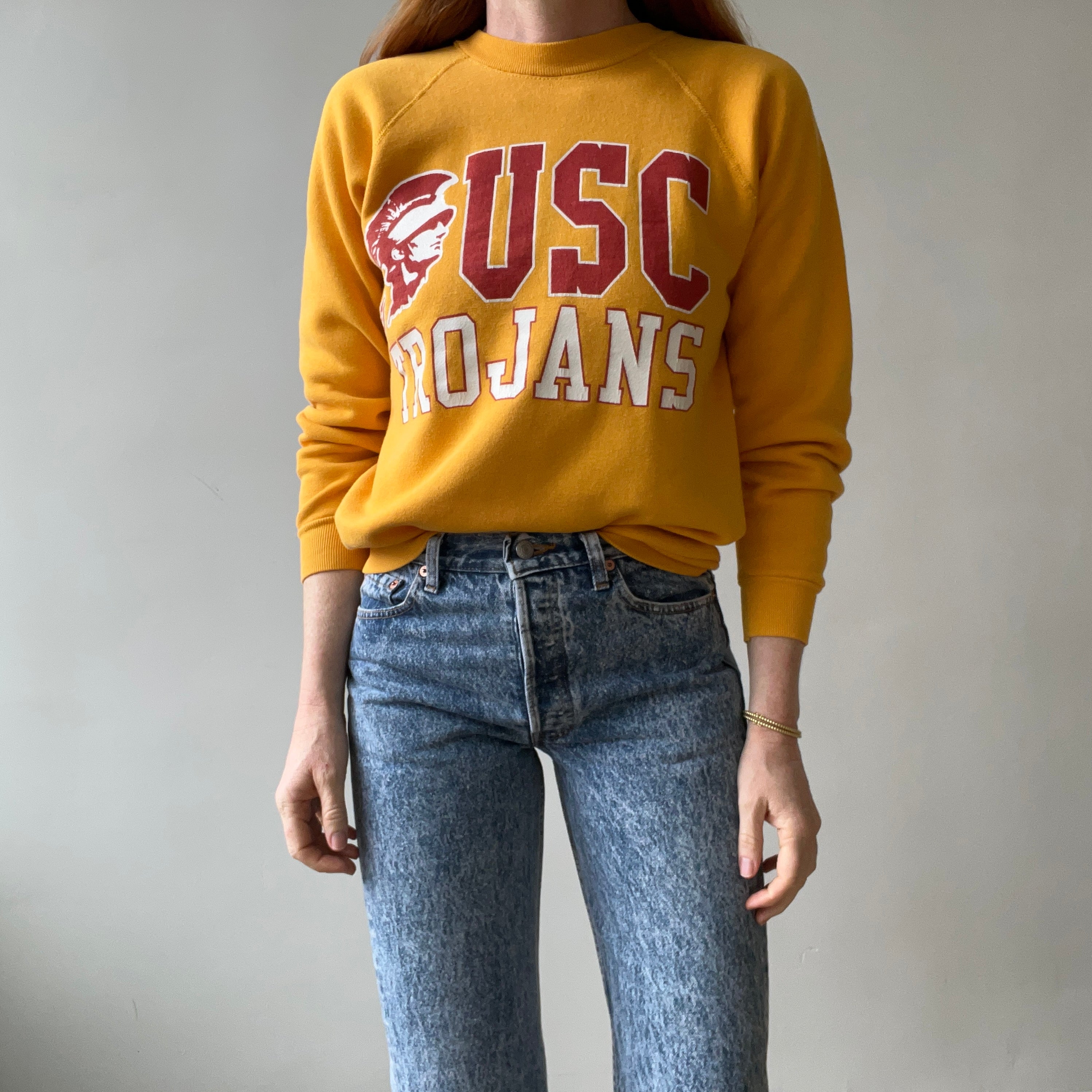 1980s Yellow USC Trojans Sweatshirt