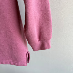 1980s Bridesmaid's Pink Mauve Turtleneck Sweatshirt