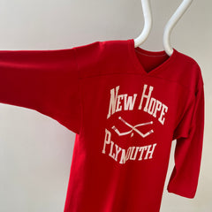 1980s New Hope Plymouth Long Sleeve Hockey T Shirt !!!!!!