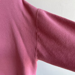 1980s Bridesmaid's Pink Mauve Turtleneck Sweatshirt