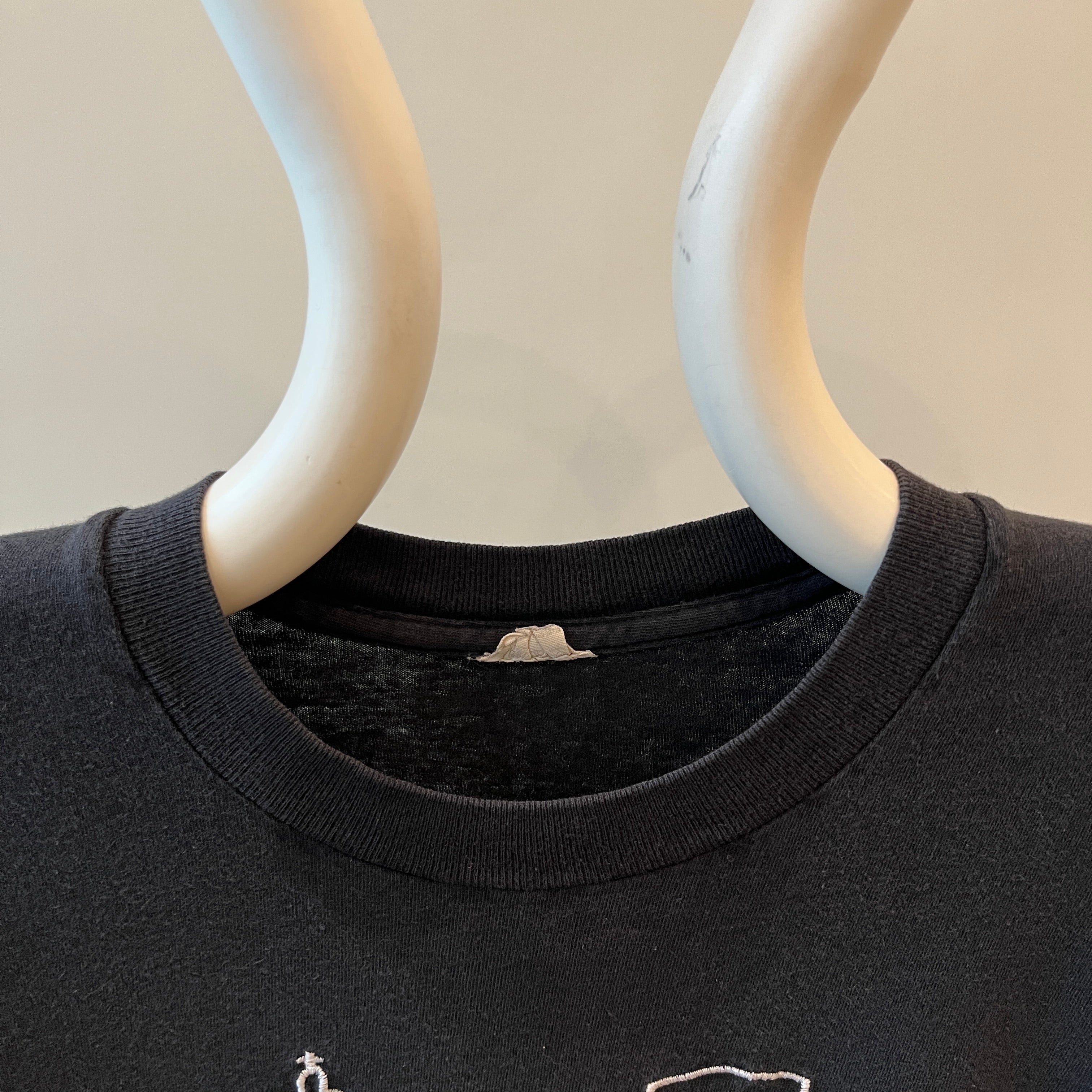 1980s Black Roma Italia T Shirt