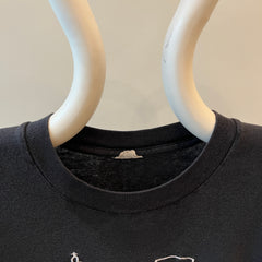 1980s Black Roma Italia T Shirt