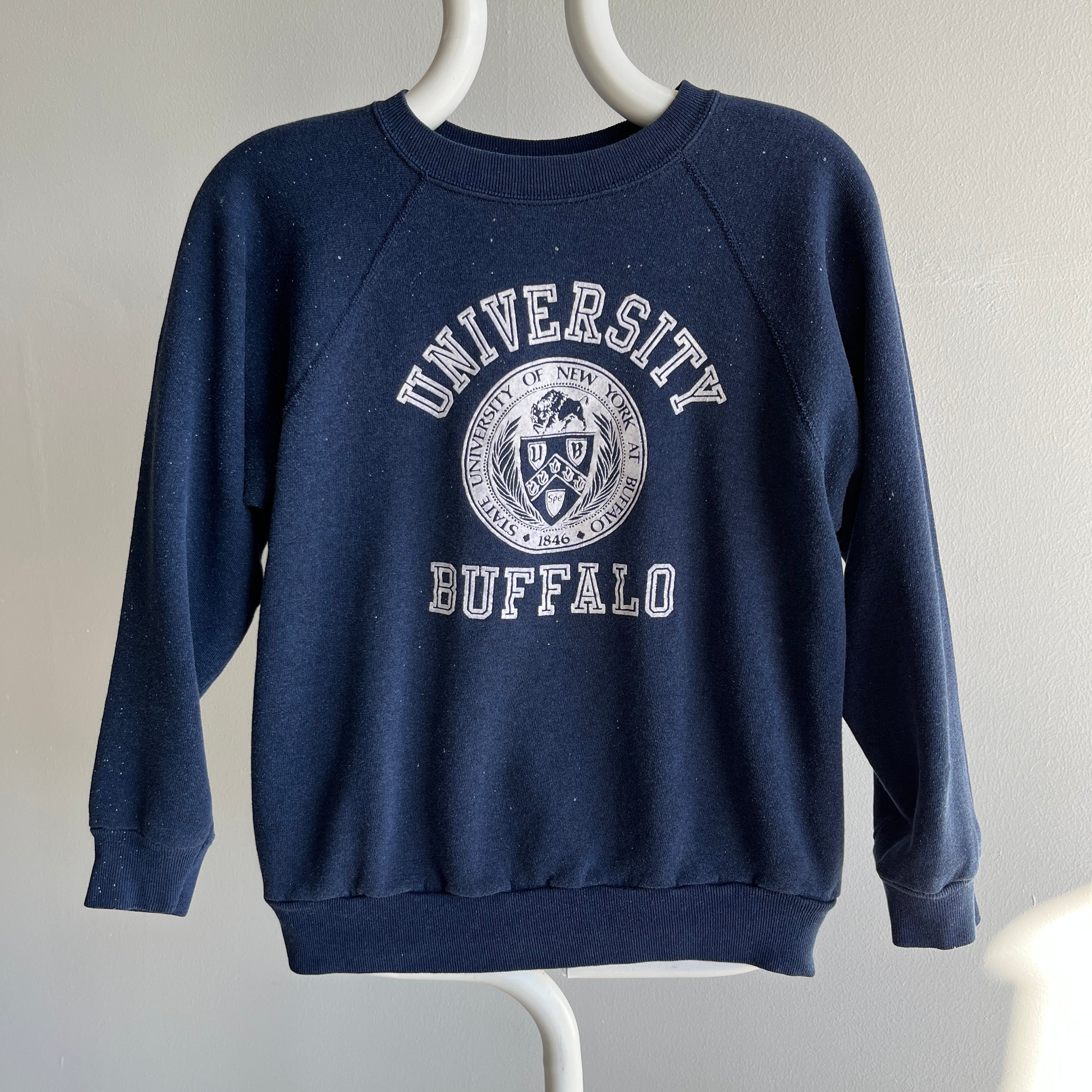 1970/80s University of Buffalo, New York Paint Stained Classic College Sweatshirt