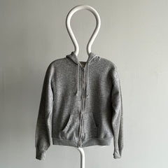 1980s Age Stained Gray Zip Up Hoodie by Healthknit