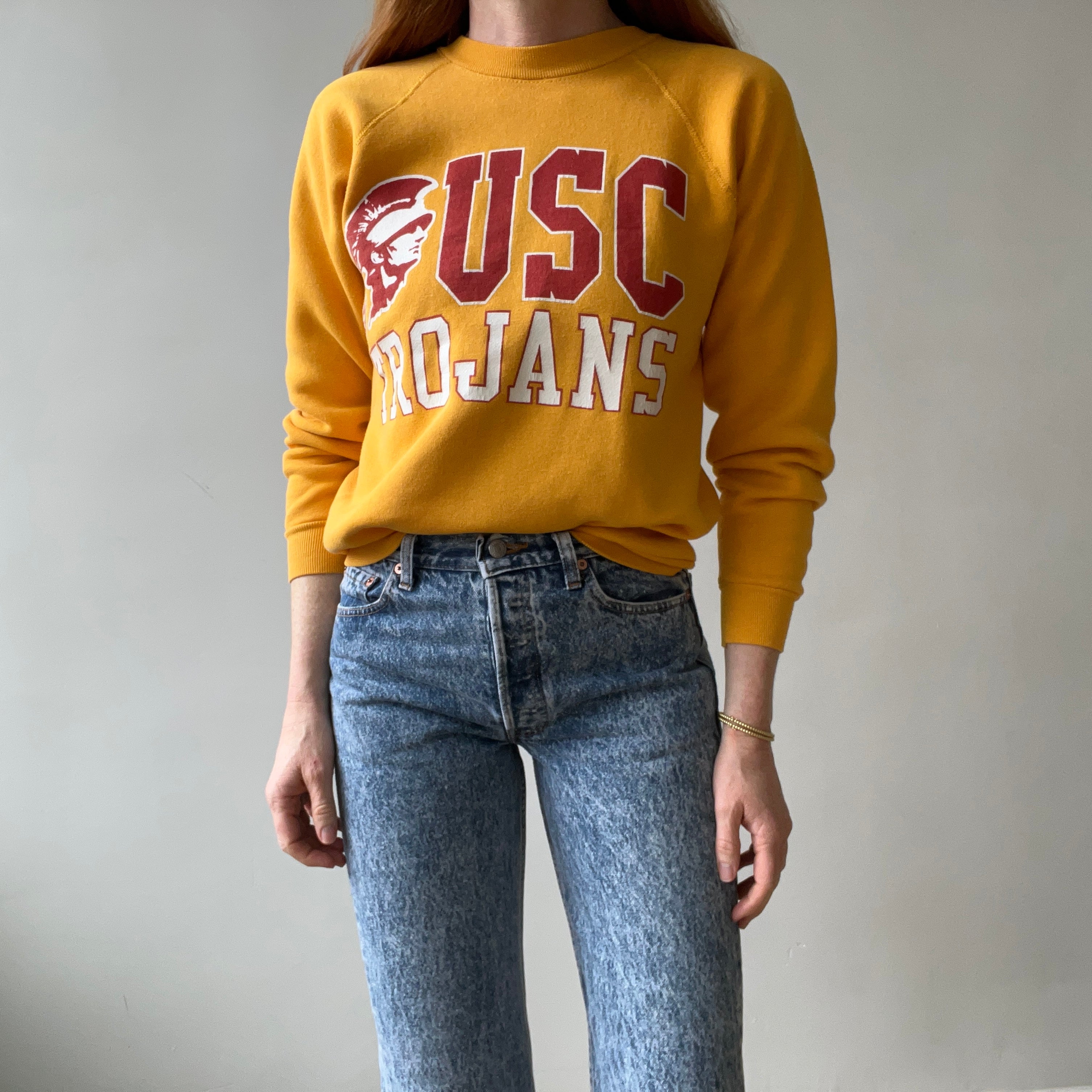 1980s Yellow USC Trojans Sweatshirt