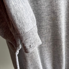 1980s Slouchy Thin Blank Gray Lightweight Sweatshirt