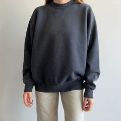 1990s Blank Faded Black Sweatshirt by BVD