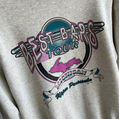 1996 Best Bars Tour - Upper Peninsula, Michigan Nicely Aged/Ecru Front and Back Sweatshirt