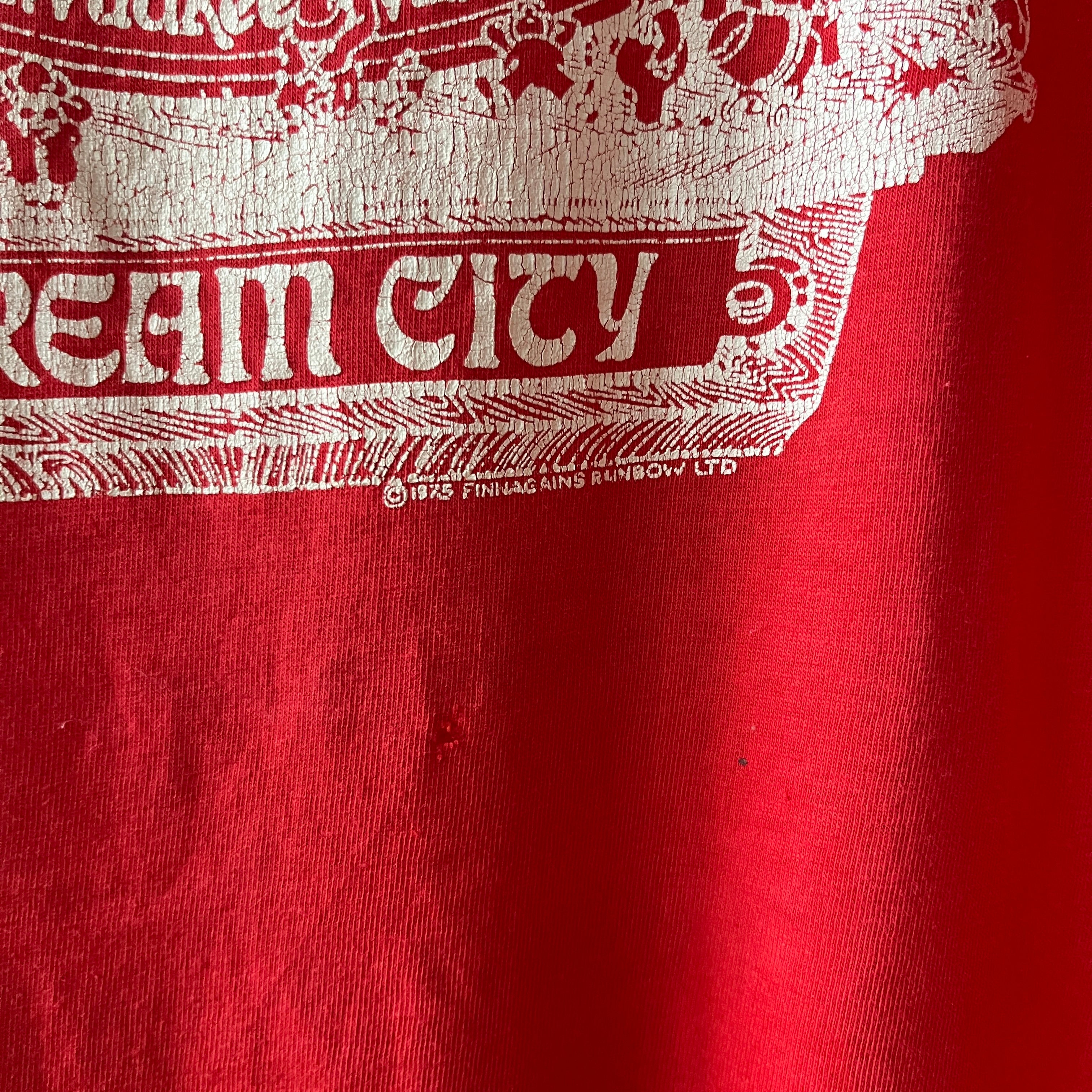 1980s Red Milwaukee Wisconin Cream City T Shirt