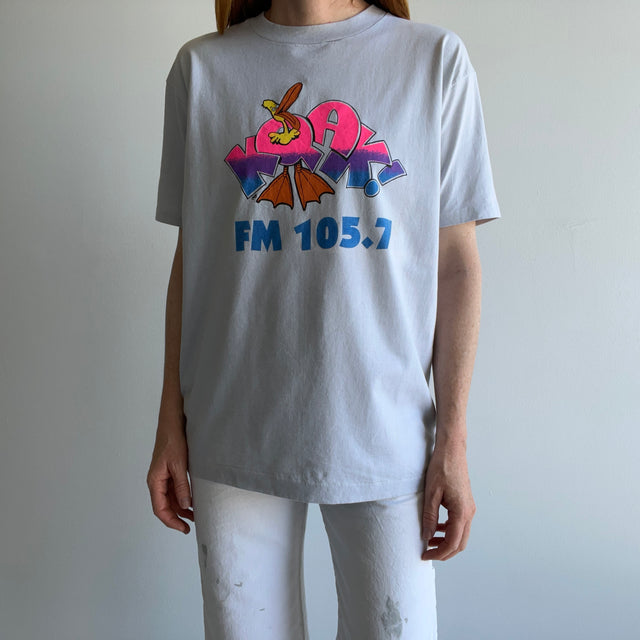 1980s FM 105.7 " Nothing Butt Pure Gold" On the Backside