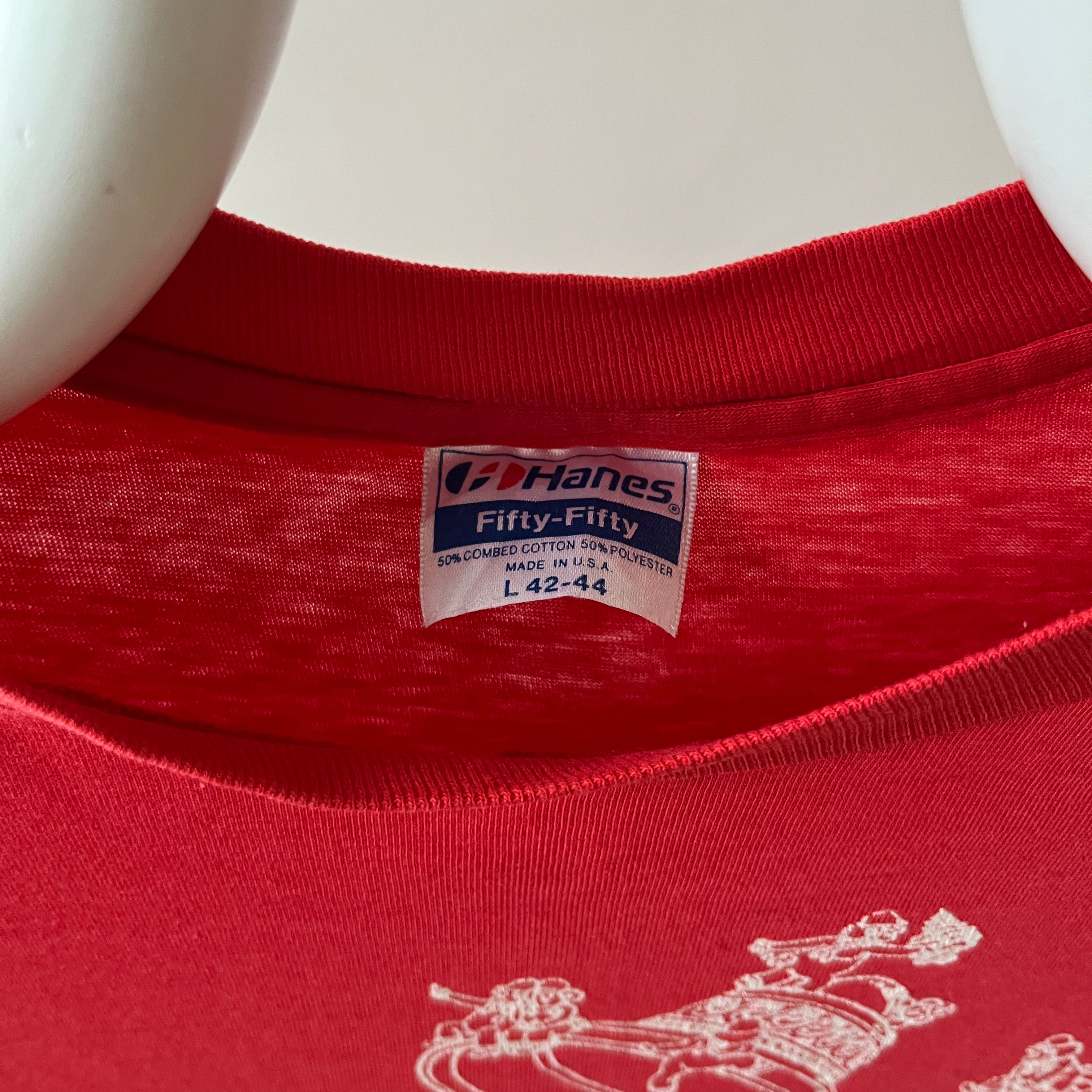 1980s Red Milwaukee Wisconin Cream City T Shirt