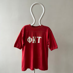 1960s/70s Red Football Style Sorority T Shirt