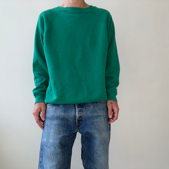 1980s Blank Green Sweatshirt