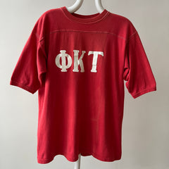 1960s/70s Red Football Style Sorority T Shirt