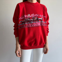 1990 Horses Galloping Wrap Around Sweatshirt - THIS!