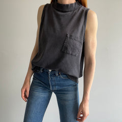 1980s USA Made Gap Faded Mock Neck Tank Top - THIS