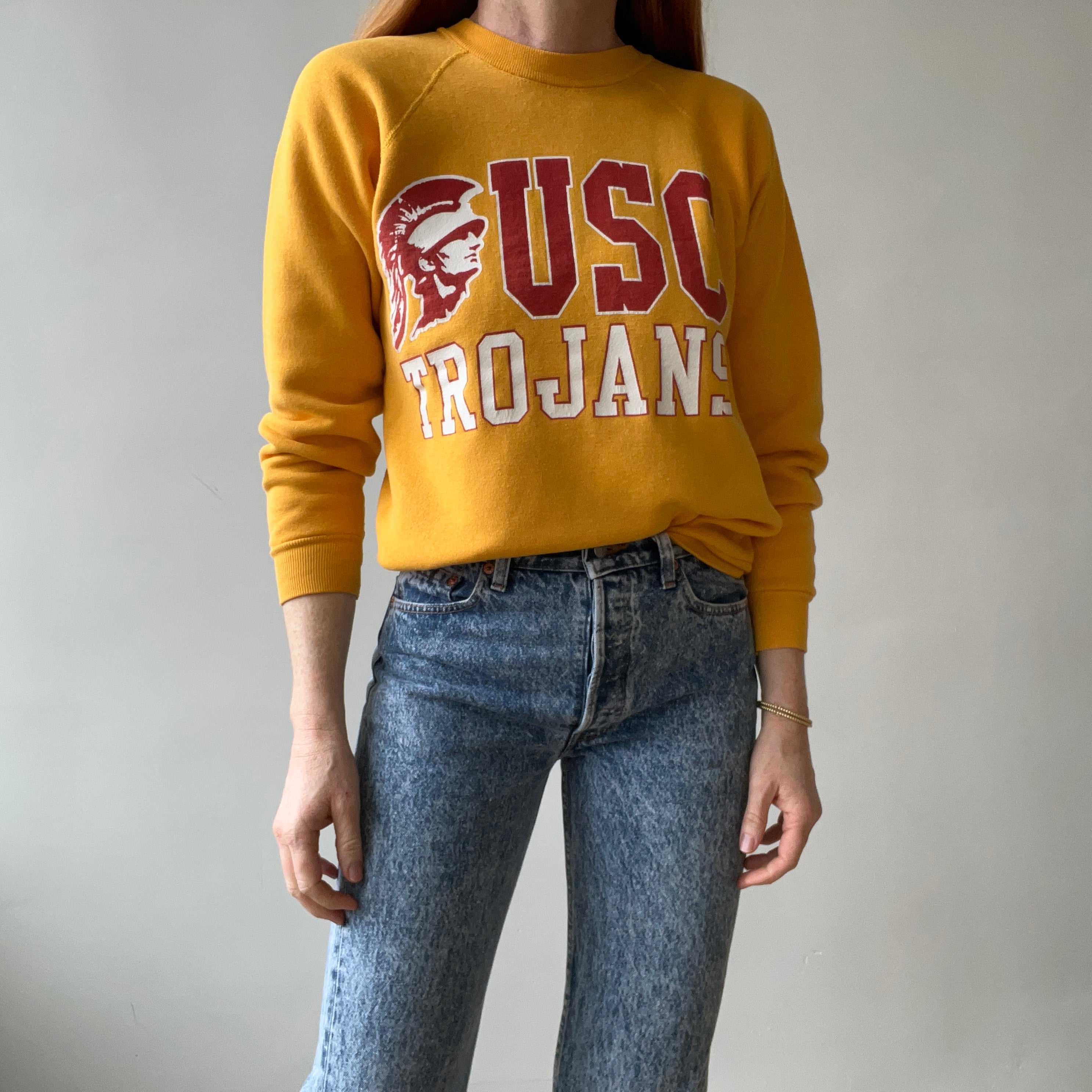 1980s Yellow USC Trojans Sweatshirt