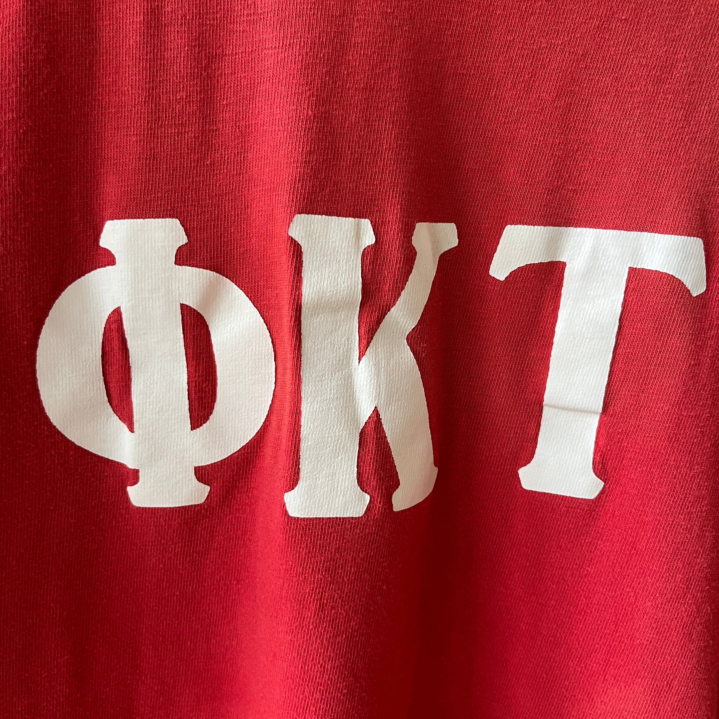1960s/70s Red Football Style Sorority T Shirt