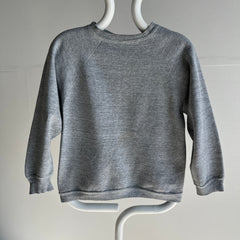 1970s Smaller Russell Brand Blank Gray Sweatshirt - It has a stain