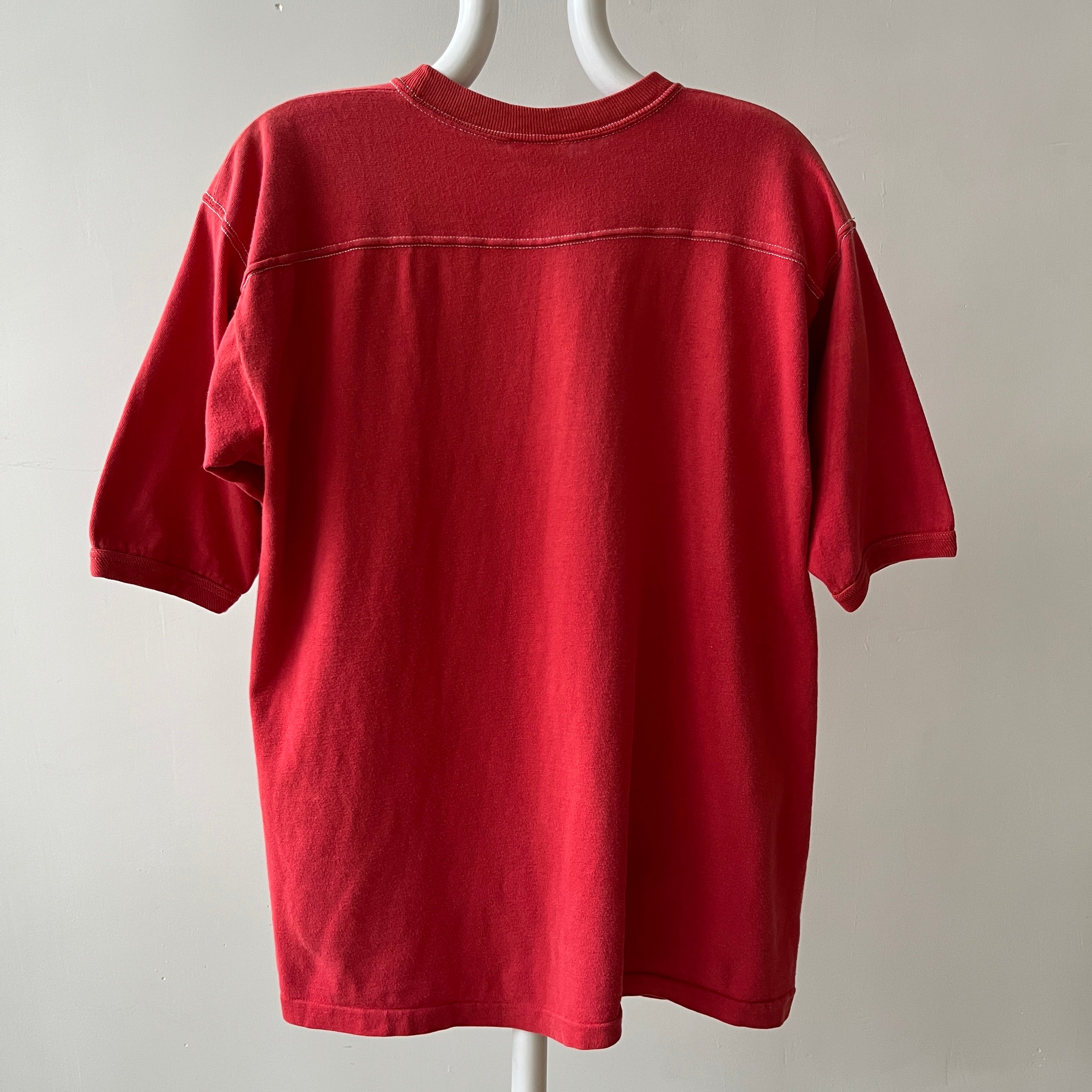 1960s/70s Red Football Style Sorority T Shirt
