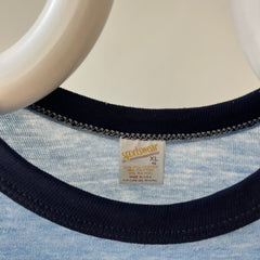 1970s Two Tone Blue Blank T Shirt