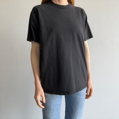 1980s Blank Black Jerzees T-Shirt - USA Made