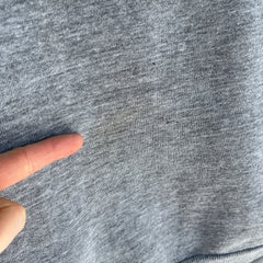 1970s Smaller Russell Brand Blank Gray Sweatshirt - It has a stain