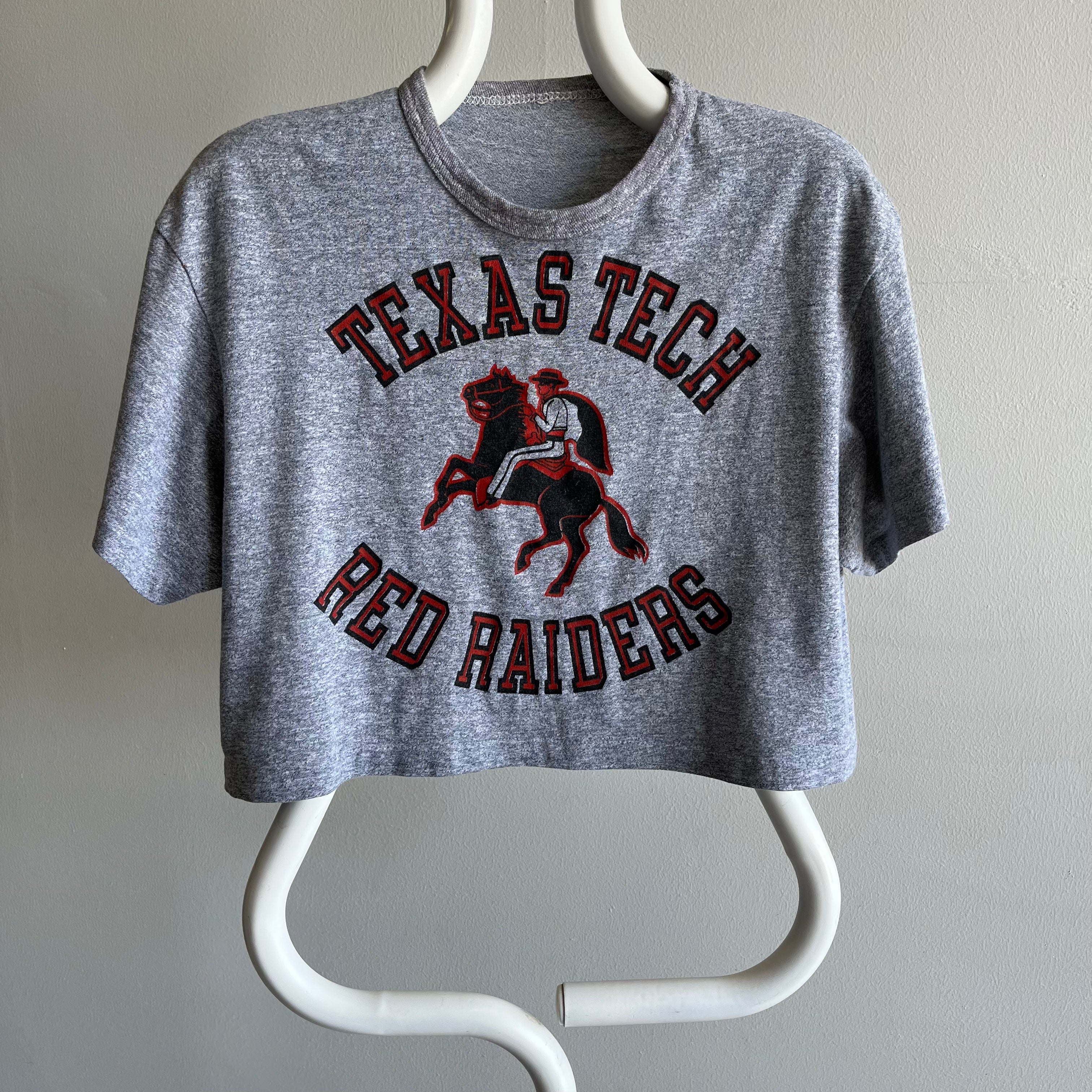 1970s Texas Tech Red Raiders Crop Top - Champion Brand