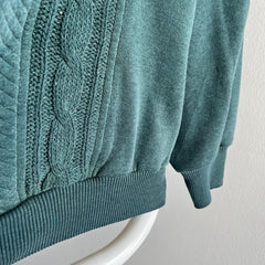 1980s Cable Knit Mock Neck Sweatshirt - Yes Please!