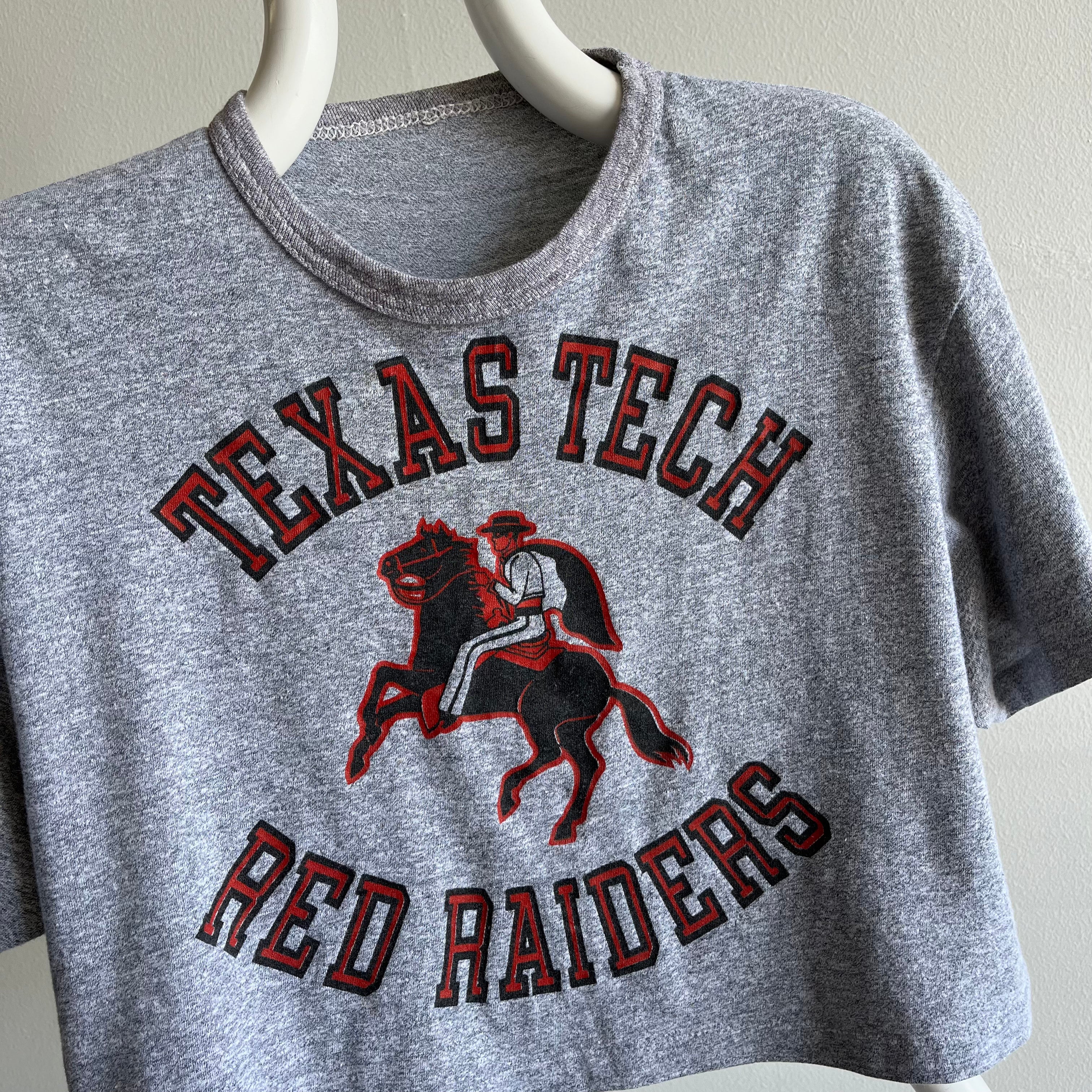 1970s Texas Tech Red Raiders Crop Top - Champion Brand – Red