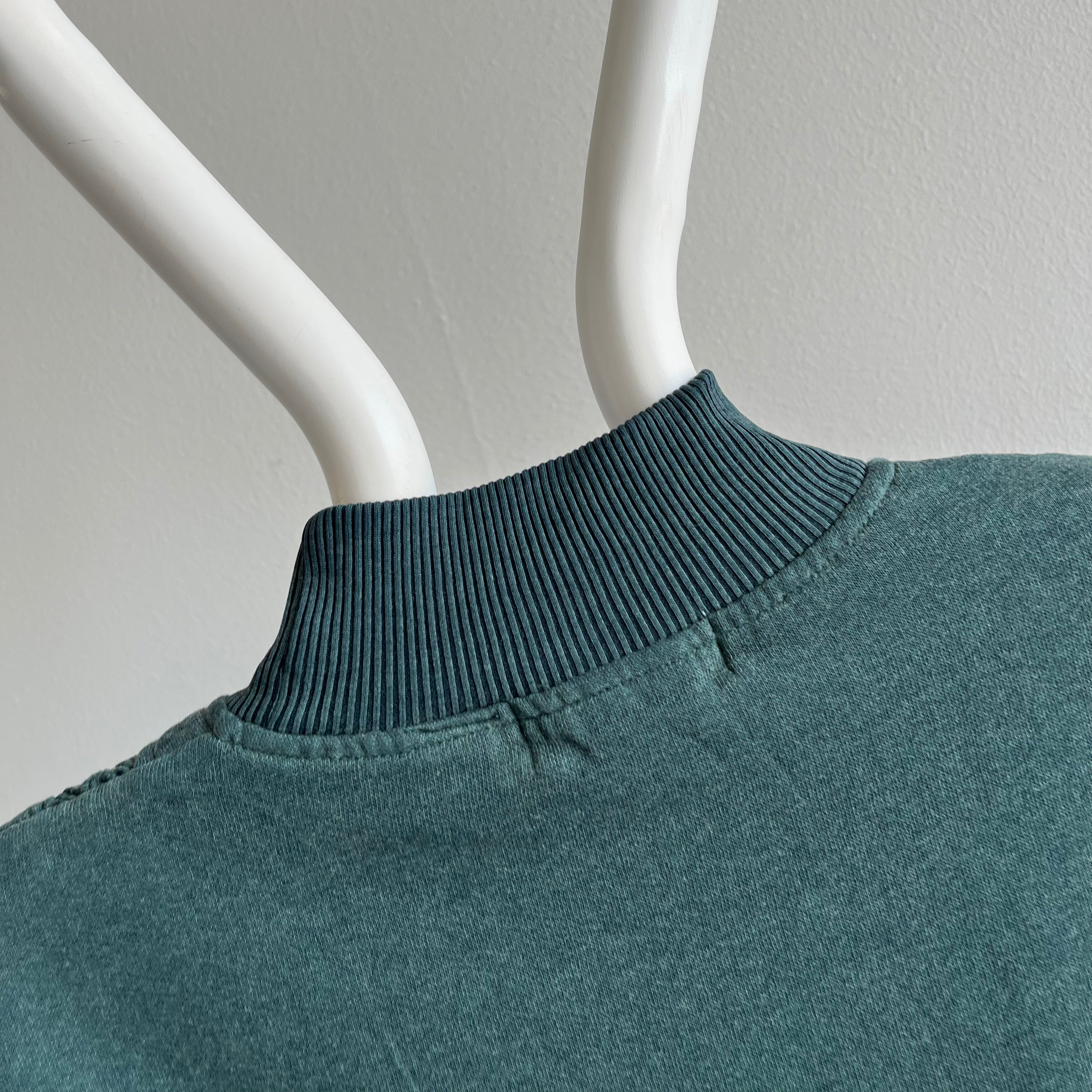 1980s Cable Knit Mock Neck Sweatshirt - Yes Please!