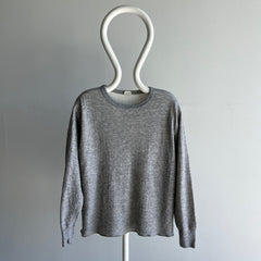 1970/80s Gray Double Lined Poly Long Sleeved Thermal