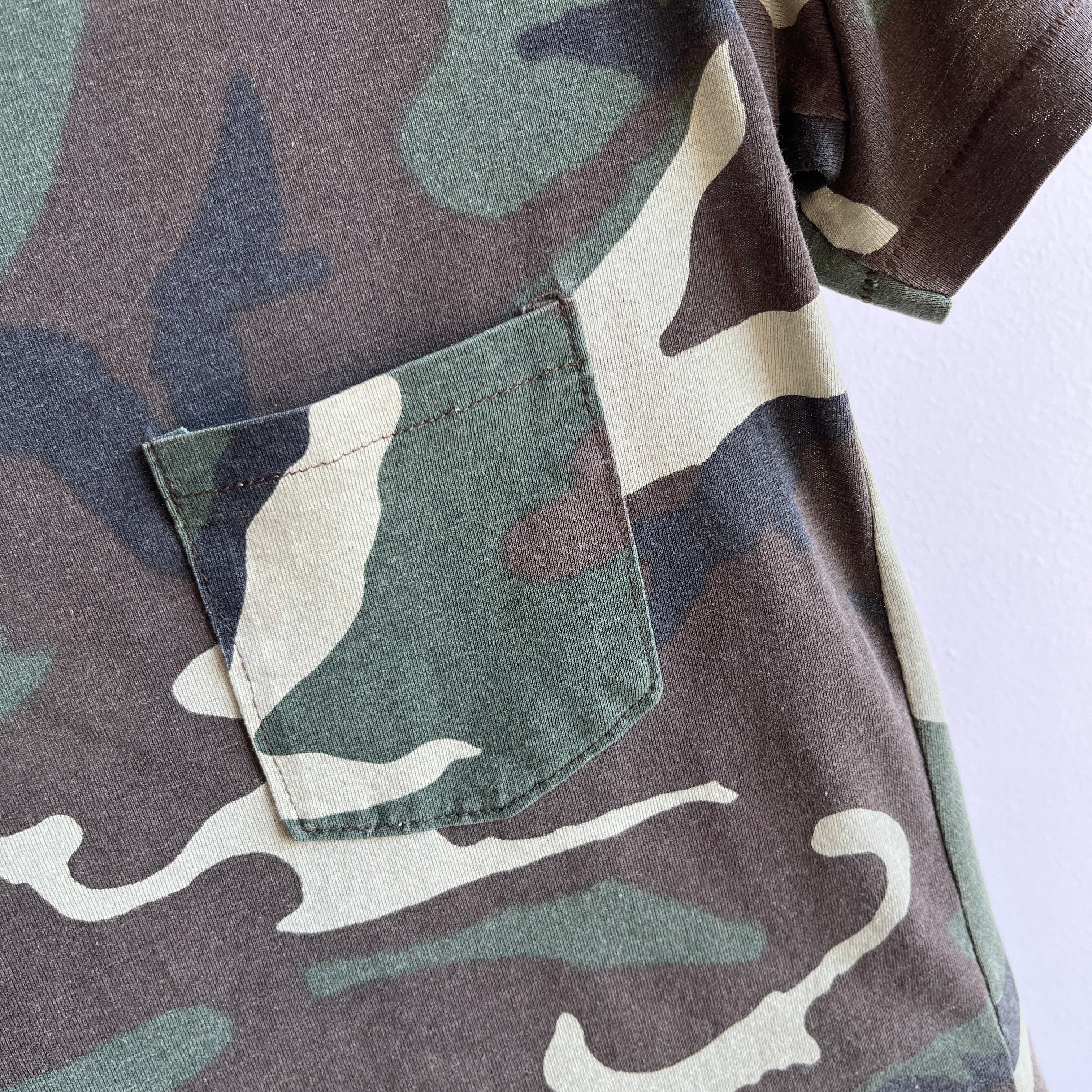 1980s Smaller Camo Pocket T-Shirt by Ace Sportswear