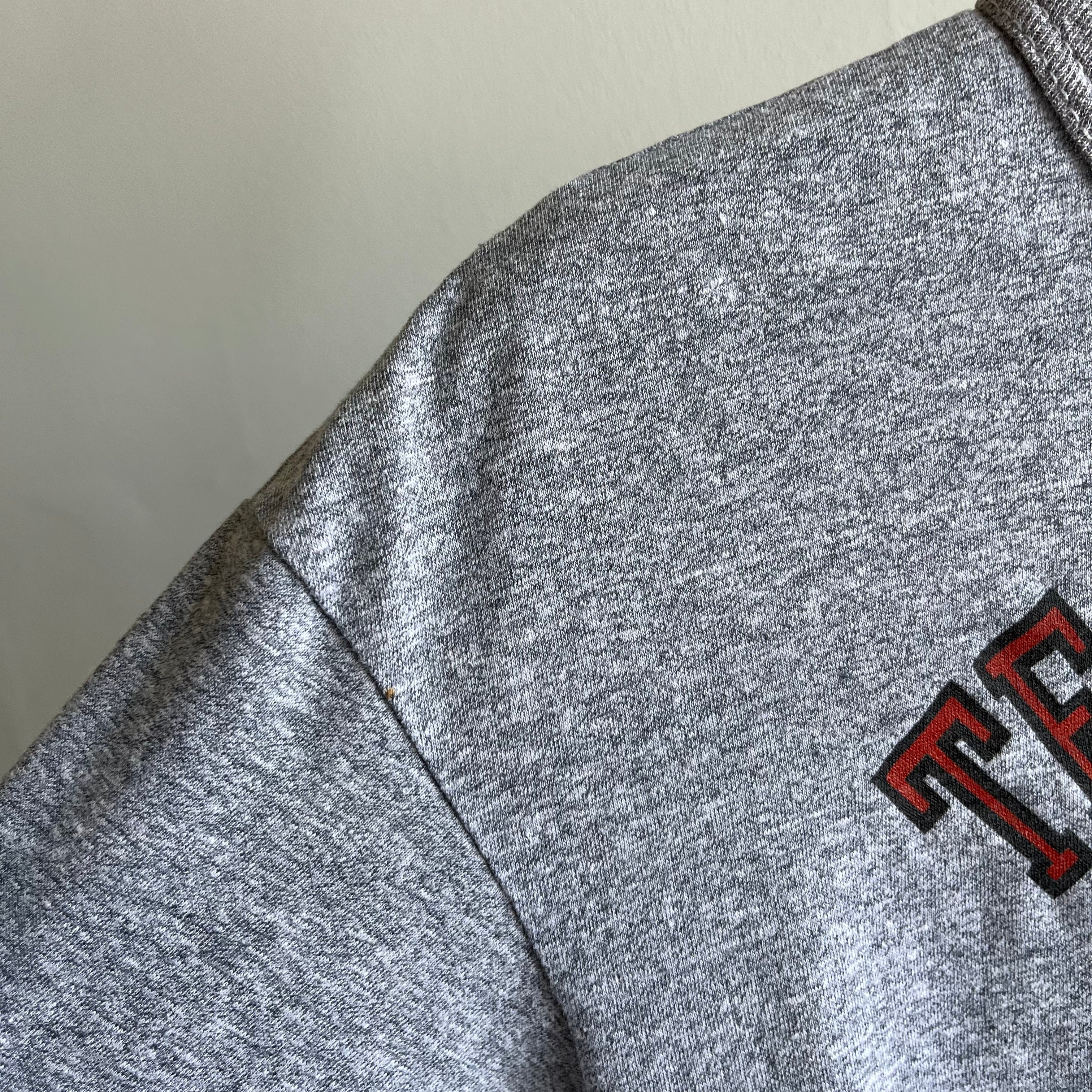 1970s Texas Tech Red Raiders Crop Top - Champion Brand