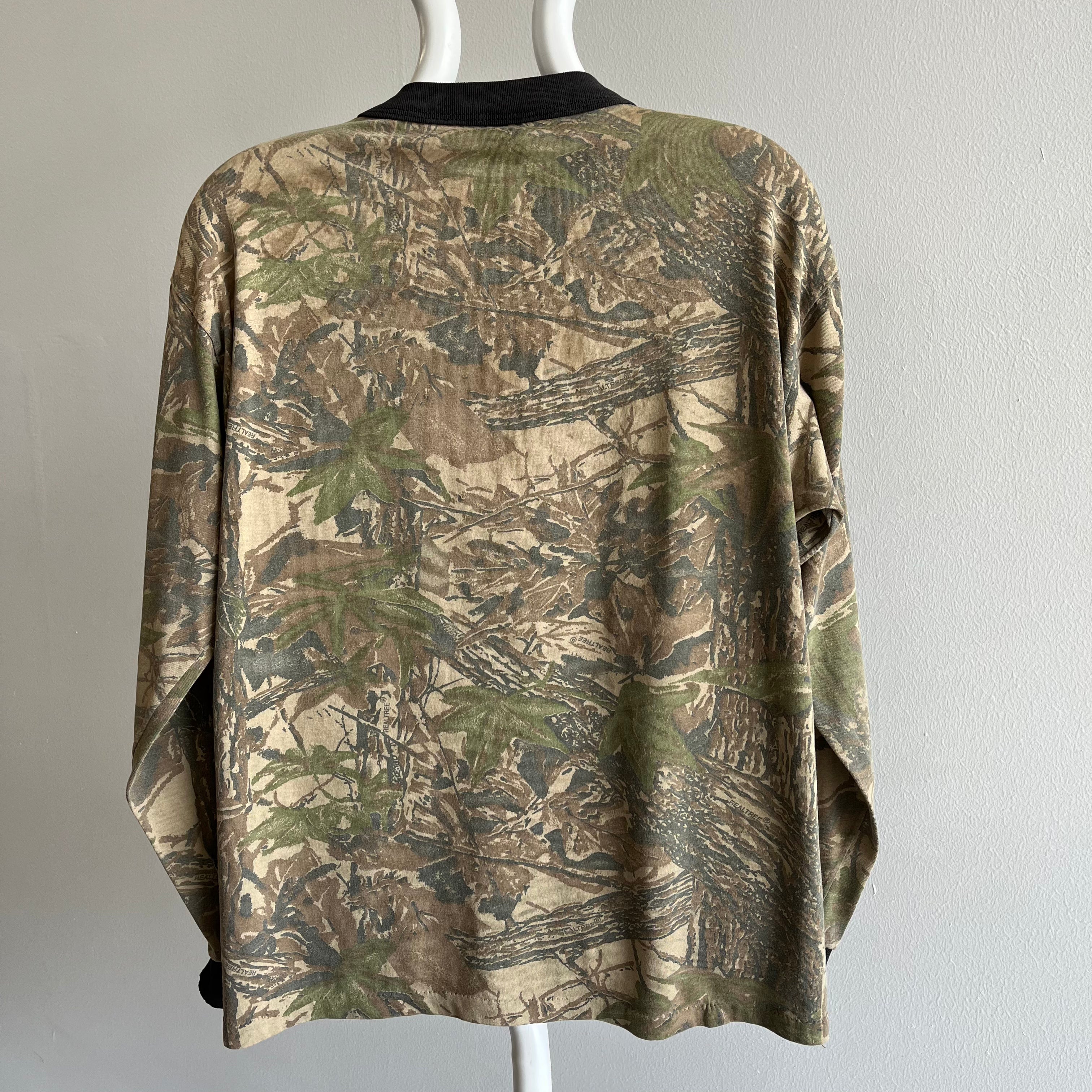 1980s Real Trees Long Sleeve Pocket Camo T-Shirt