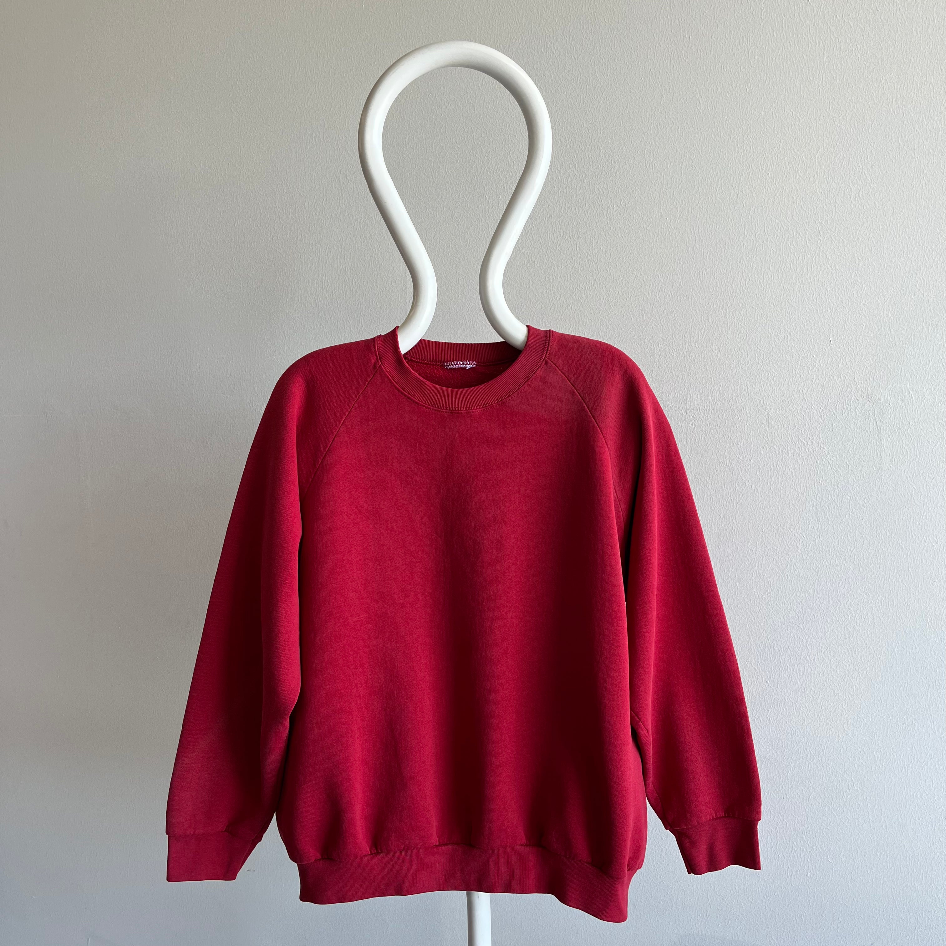 1990s Blank Red Sweatshirt