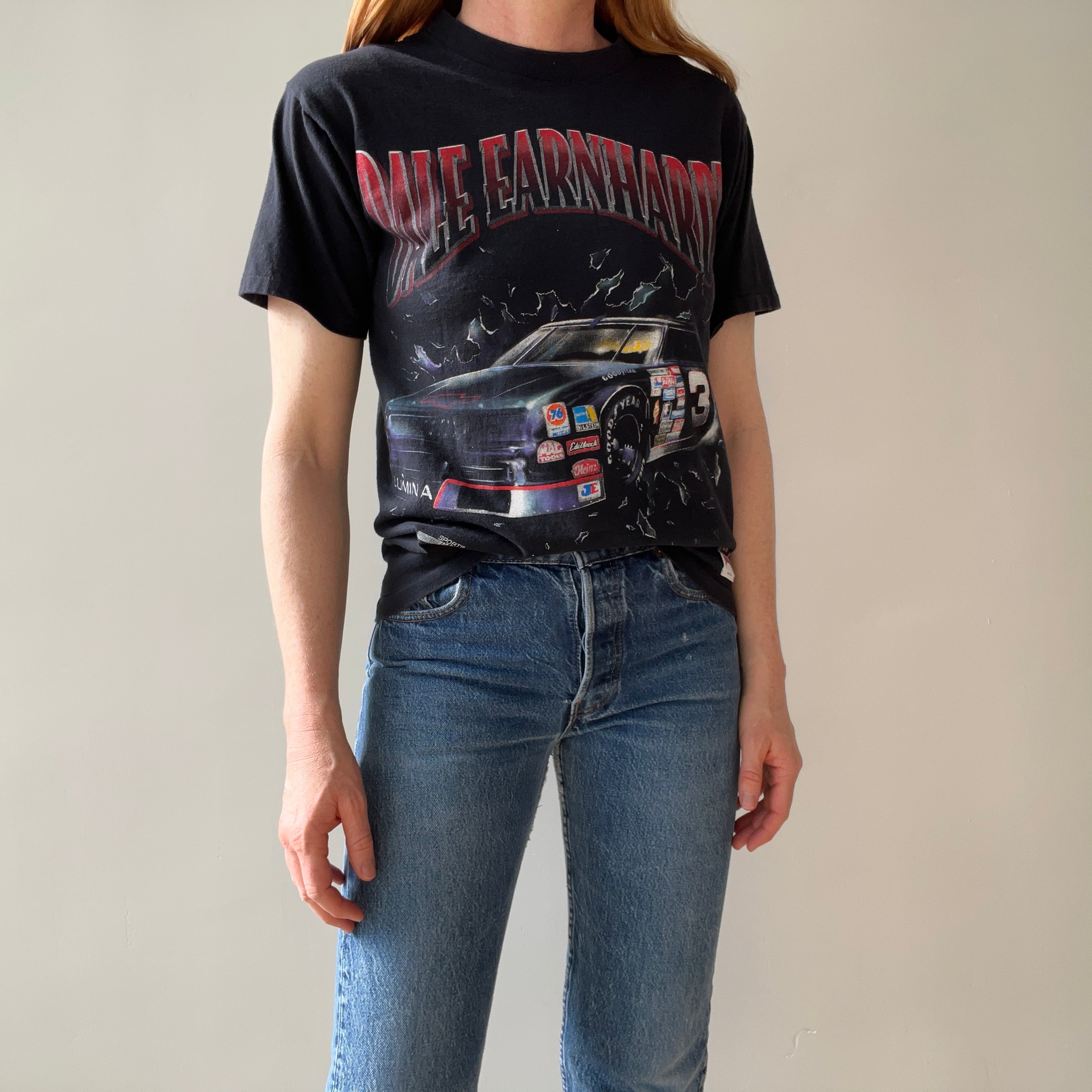 1990s Dale Earnhardt NASCAR Front and Back T-Shirt - WOWOWOWOW