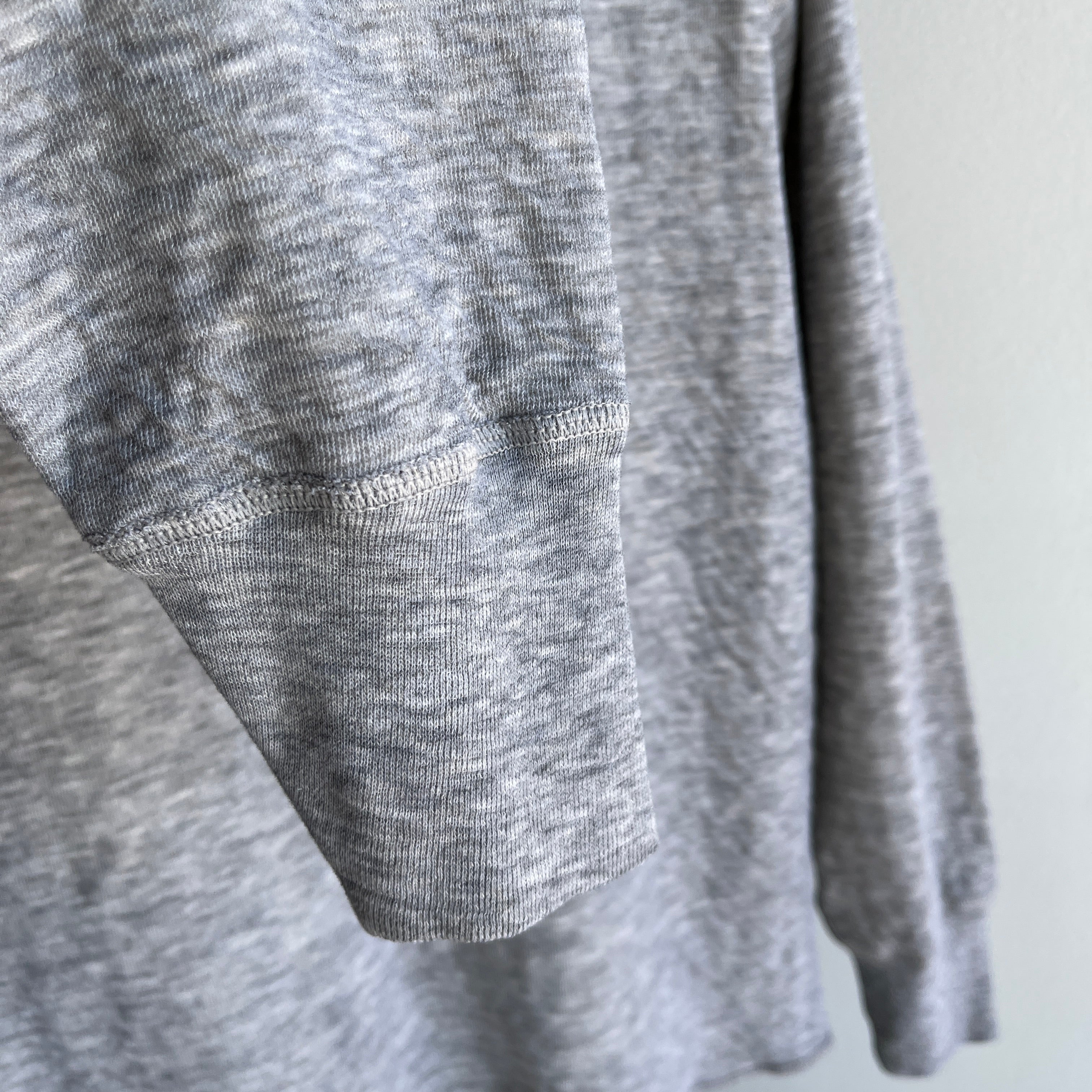 1970/80s Gray Double Lined Poly Long Sleeved Thermal